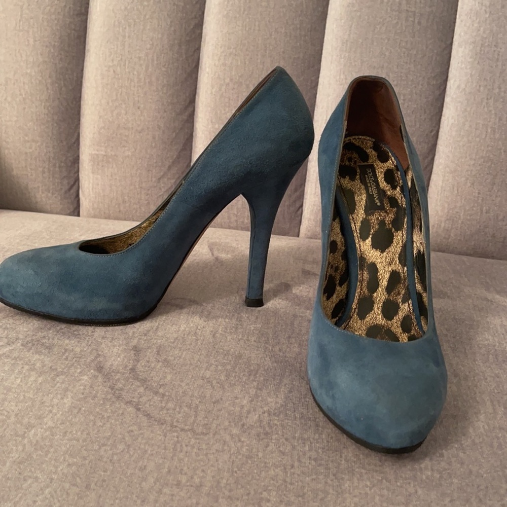 DOLCE & GABBANA Authentic heels pumps blue 39 us 9 - Picture 2 of 11